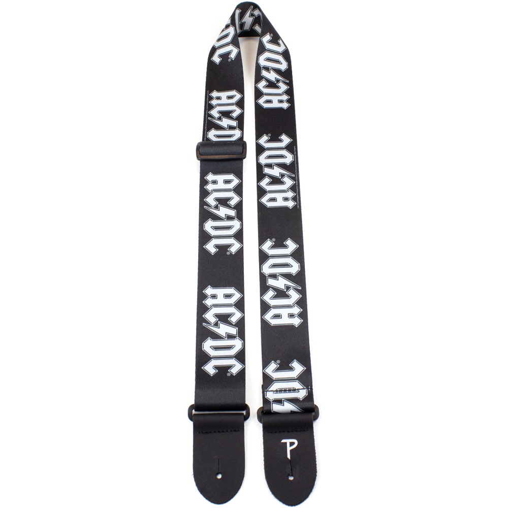 AC/DC - Logo Guitar Strap - Black/White